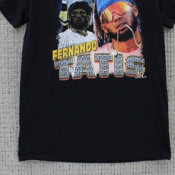 Gildan Shirt Womens Small S Black San Diego Padres Fernando Tatis Graphic Portra - Picture 4 of 8